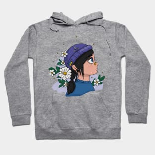 Ukrainian strong girl with flowers Hoodie